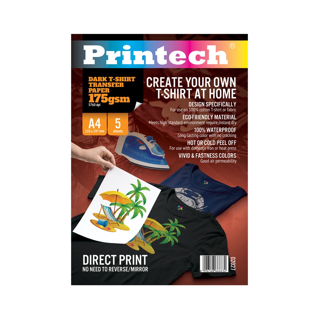 

PRINTECH Dark T-Shirt Transfer Paper A4 175 gsm - 02027