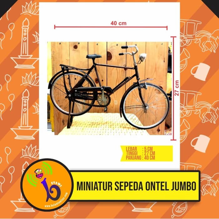 Miniatur Sepada Ontel Jumbo Besi