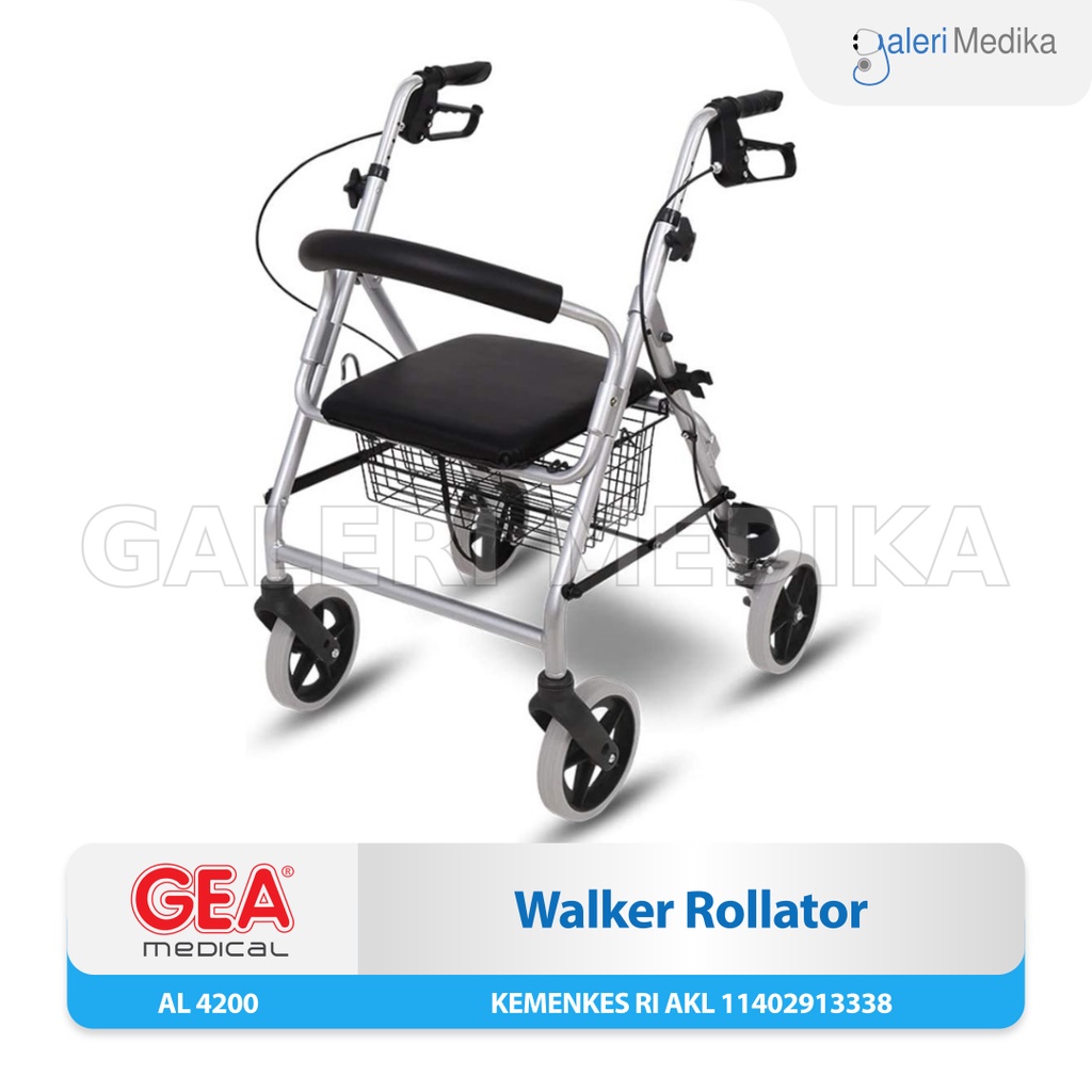 GEA Rollator AL-4200 / AL4200 / AL 4200 Alat Bantu Jalan Orang Tua