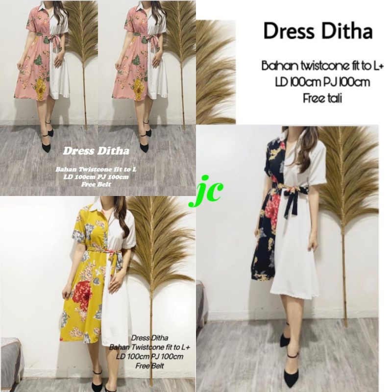 JCMP - Dress Ditha / Dress Wanita Casual Kekinian
