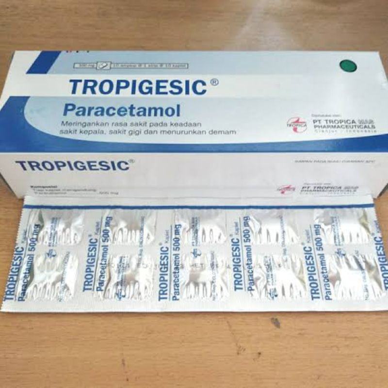 Tropigesic paracetamol 500mg tablet 1 box isi 100 tablet