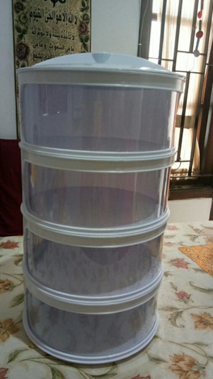 Penutup Makanan Hangat Anti Debu Tudung Saji Susun 4 Tingkat/food Storage Food Cover Tutup Sayur Jmt