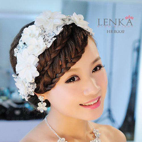 LENKA Hairpiece Pengantin Wedding Crown Headpiece Aksesoris Rambut Pesta HRB002