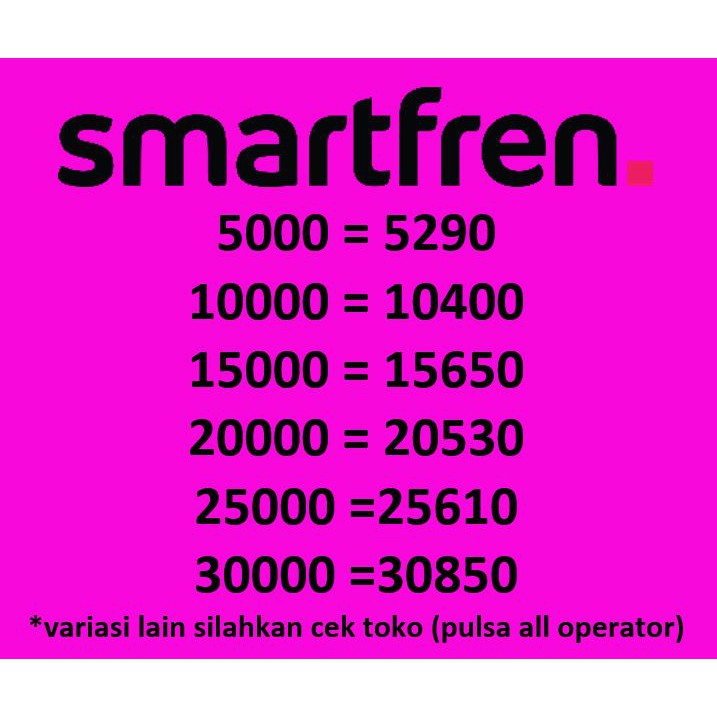 Pulsa smartfren pulsa smartfren murah pulsa promo smartfren 5k