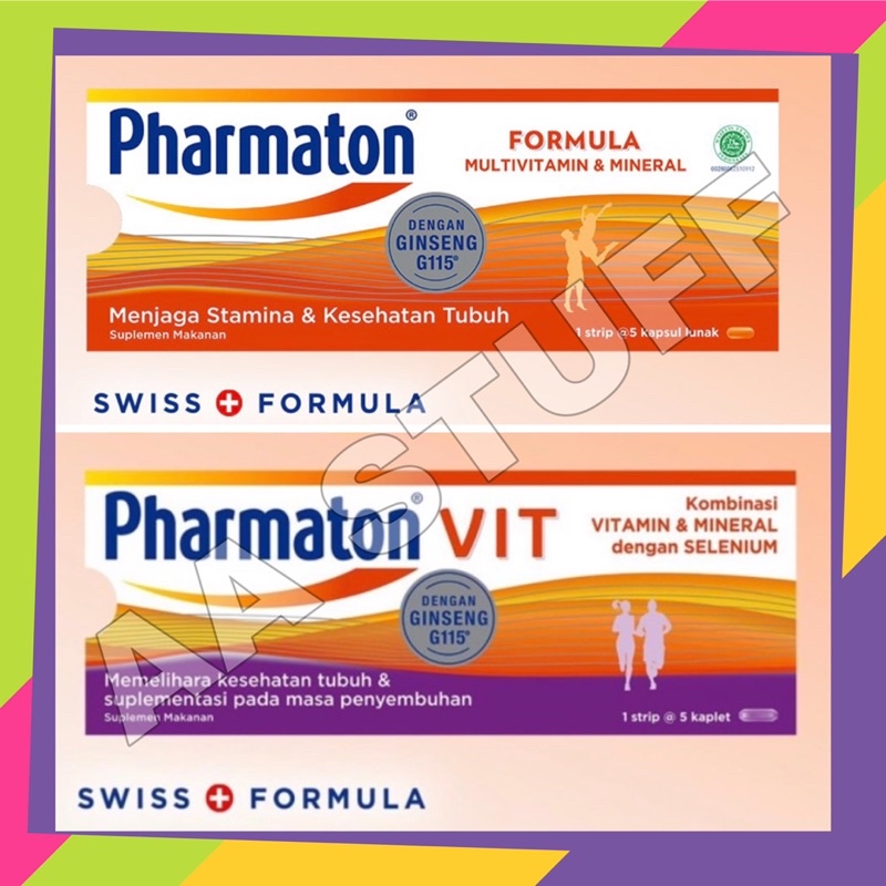 Pharmaton Vit 5s Multivitamin + Selenium Suplemen untuk masa penyembuhan