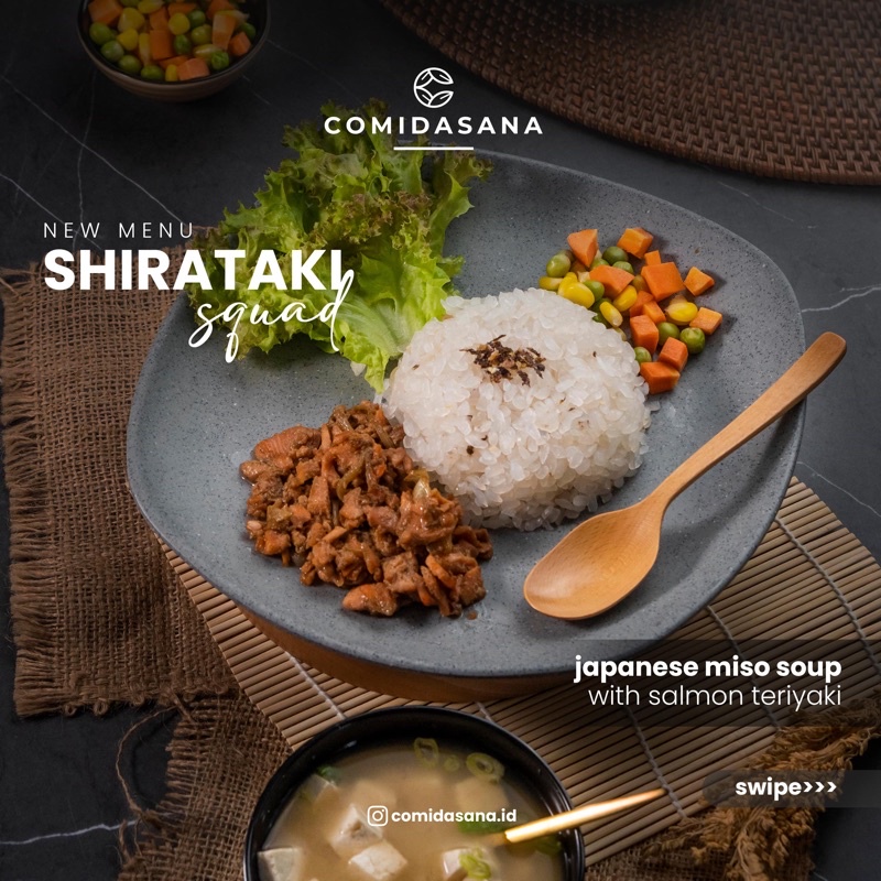 

Shirataki Japanese Miso Soup with Salmon Teriyaki - 297kcal ONLY!