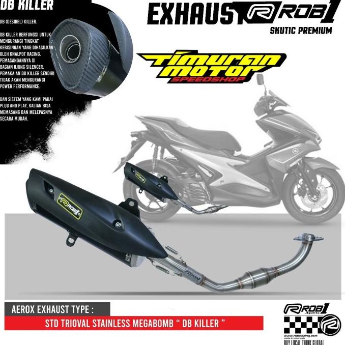 KNALPOT ROB1 AEROX 155 TRIOVAL MEGA BOMB DB KILLER