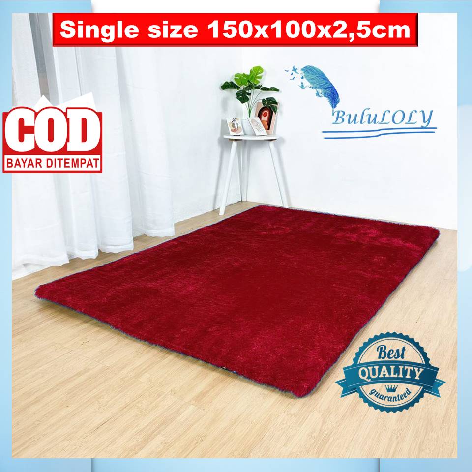 Karpet Bulu Rasfur Tebal 2,5 cm uk 150x100 SINGLE SIZE Karpet bulu Tebal Karpet bulu Lembut Karpet bulu