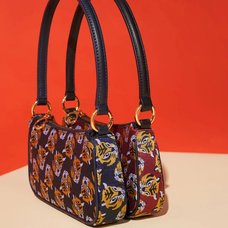 5.5 SALE | CK Tiger Print Jacquard Shoulder Bag