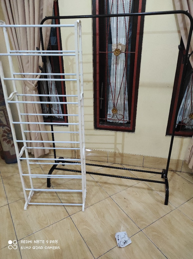 Shenar Big Hanger/stand Hanger /gantungan Baju/rak Baju Terbuka / Big Stand Hanger Black