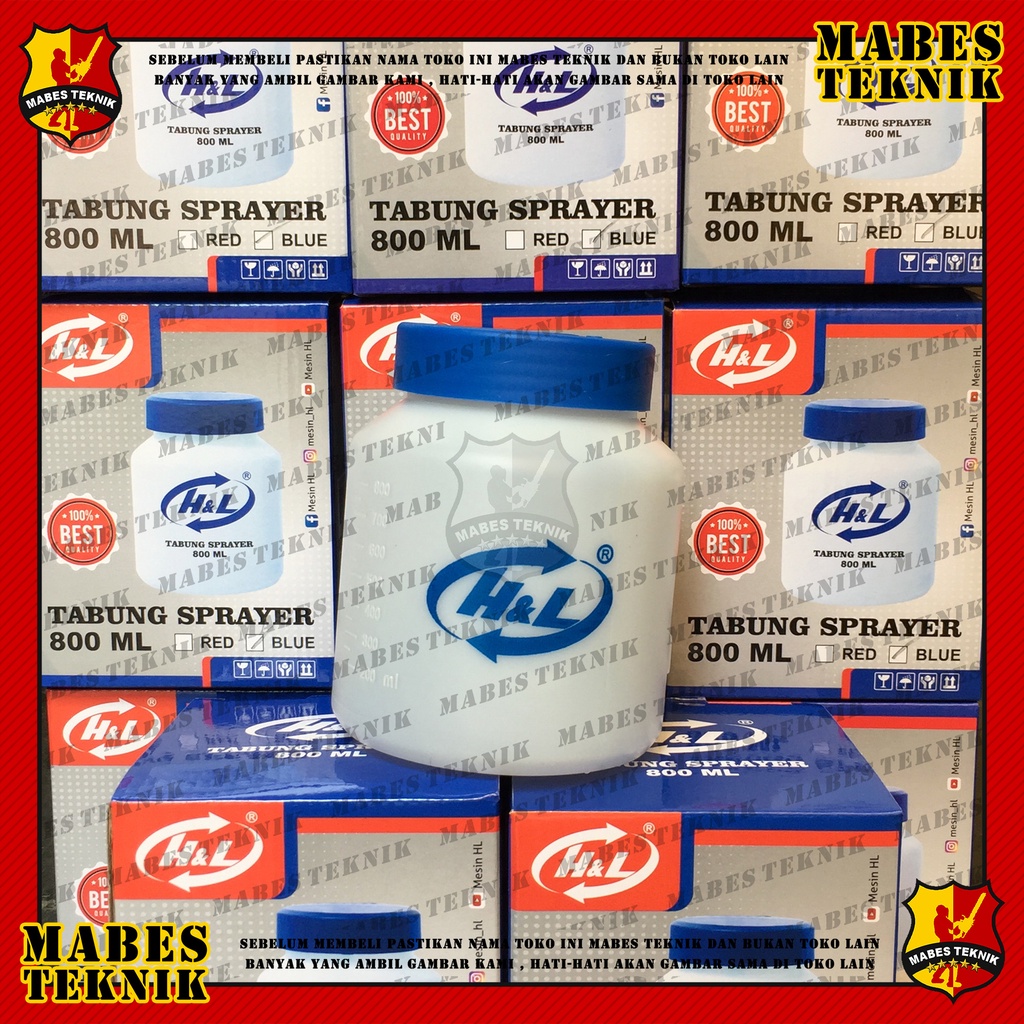 TABUNG BOTOL SPRAYER CAT MINYAK 800ML / SPRAY GUN ELEKTRIK H&L 718/719