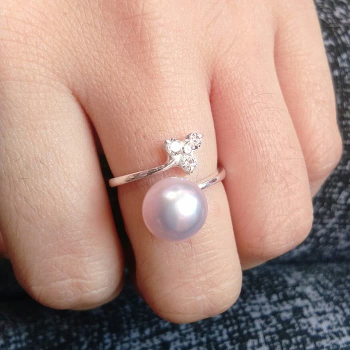 Cincin Mutiara Lombok Cincin Perak Mutiara Air Tawar Lombok /Alsa Pearls