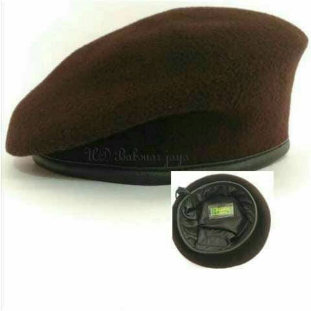 Baret Pramuka Standar Polri Bahan bludru Baret Pramuka Putra Baret Pramuka Ukuran Penggalang-Penegak