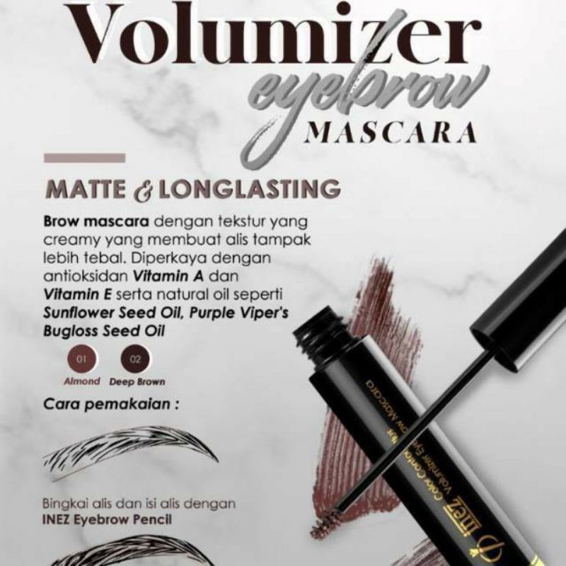 INEZ Color Contour Plus Volumizer Eyebrow Mascara / Maskara