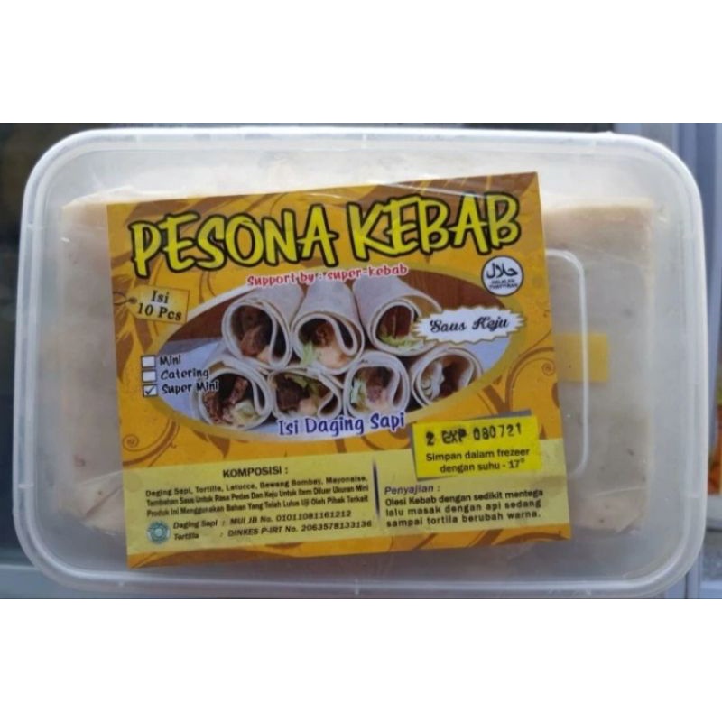 

Pesona Kebab isi Daging Sapi Saus Keju Super Mini isi 10