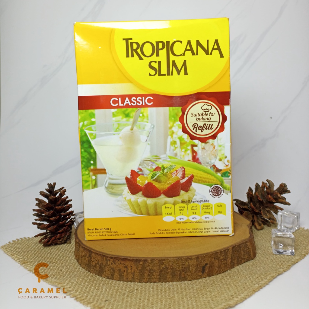 

Tropicana Slim Sweetener Classic Refill 500gr - gula rendah kalori