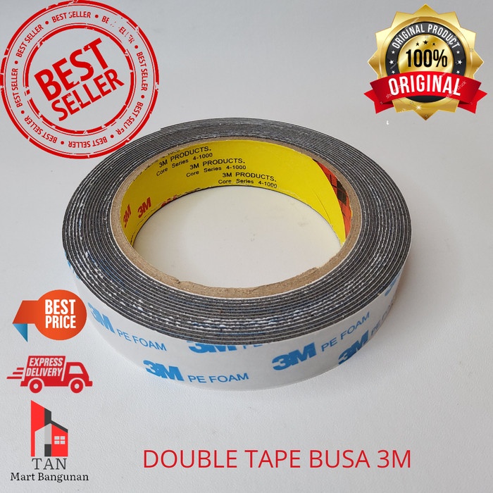 

Hemat Double Tape Busa 3M Lakban Busa Double Tape Foam Murah Bagus