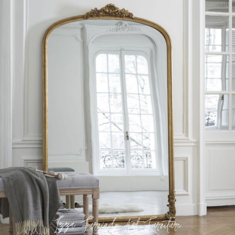 Cermin hias ukir gold vintage