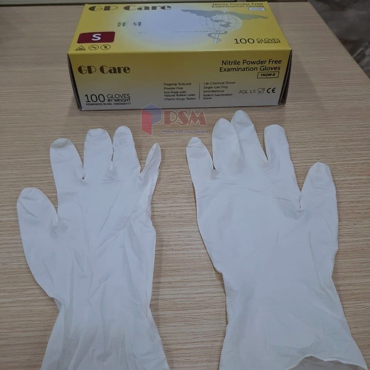 Handscoon Nitrile / Glove / Sarung Tangan Nitril Putih - GP Care Cosmo