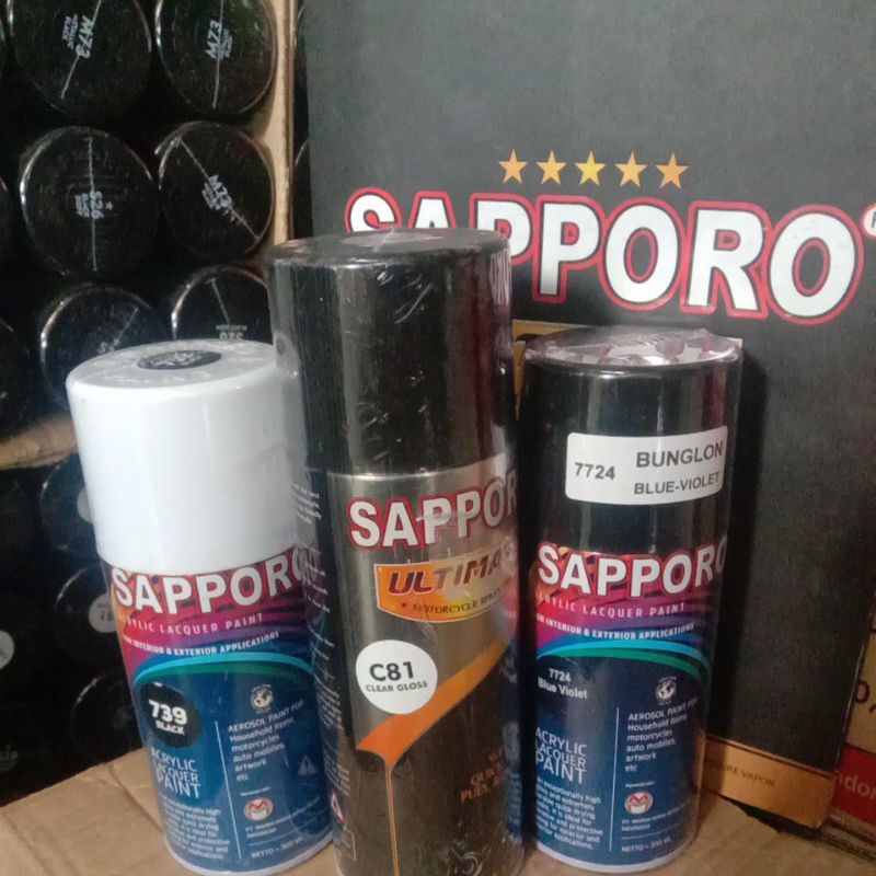Paket Bunglon Saporo SAPPORO 7724 Blue Violet 739 C81 Cat Semprot Spray Motor Pilok Pilox Aerosol