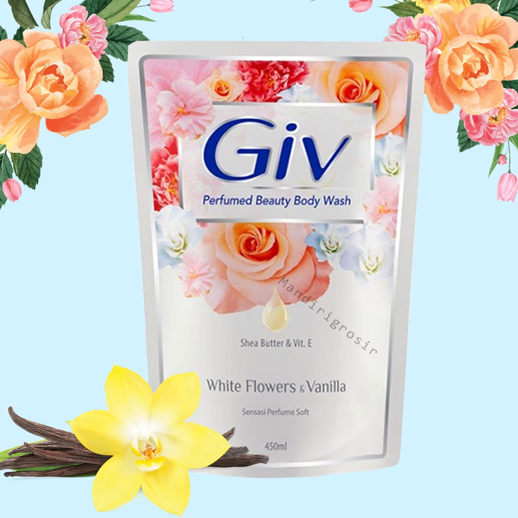 Body Wash refill * GIV * Sabun Mandi Cair *White Flowers &amp; Vanilla* 400ml