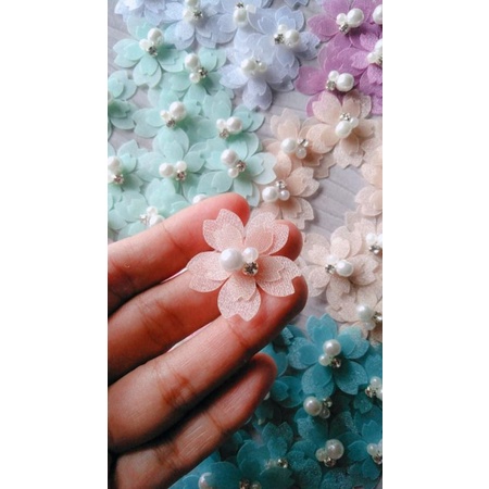 Bunga Solder sakura Bahan Organza