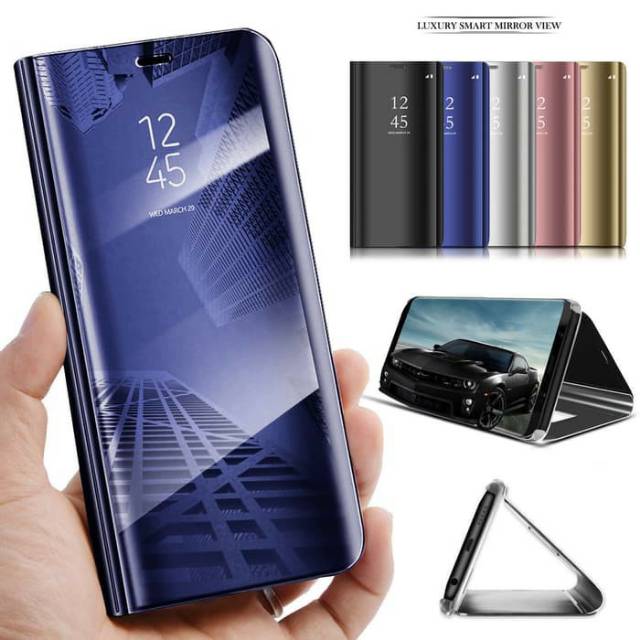 Flip Case OPPO A15s A15 A31 A9 A5 2020 Realme X C11 C2 C3 5i 5 5s 6 3 Pro CLear View Flip Cover Mirror