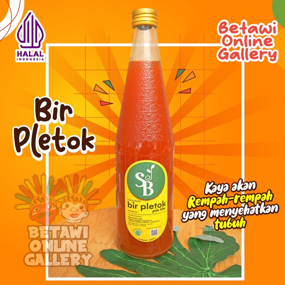 Bir Pletok Khas Betawi Botol Besar 600ML ( SB )