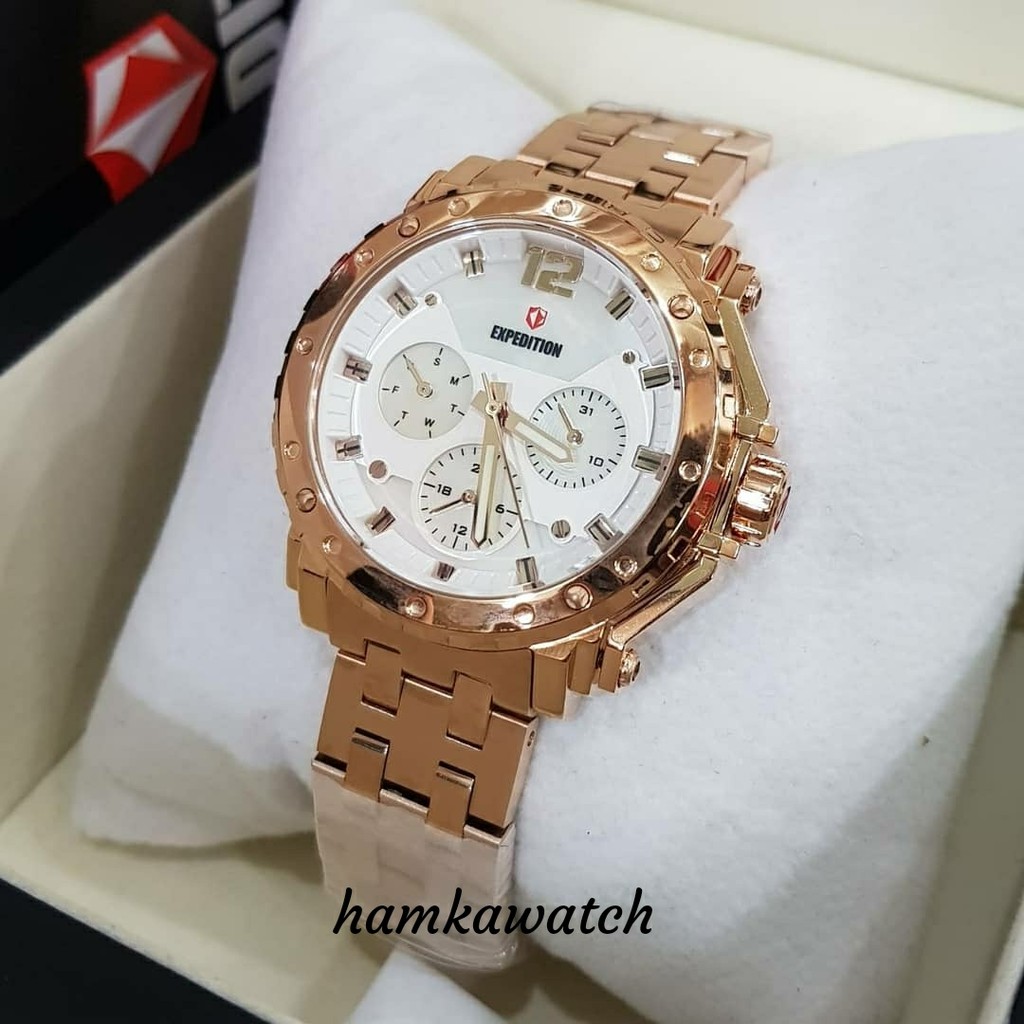 jam tangan / Watch_Id wanita Expedition original E6402 rose gold