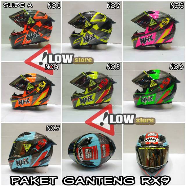 Helm NHK Rx9 Motif paket ganteng