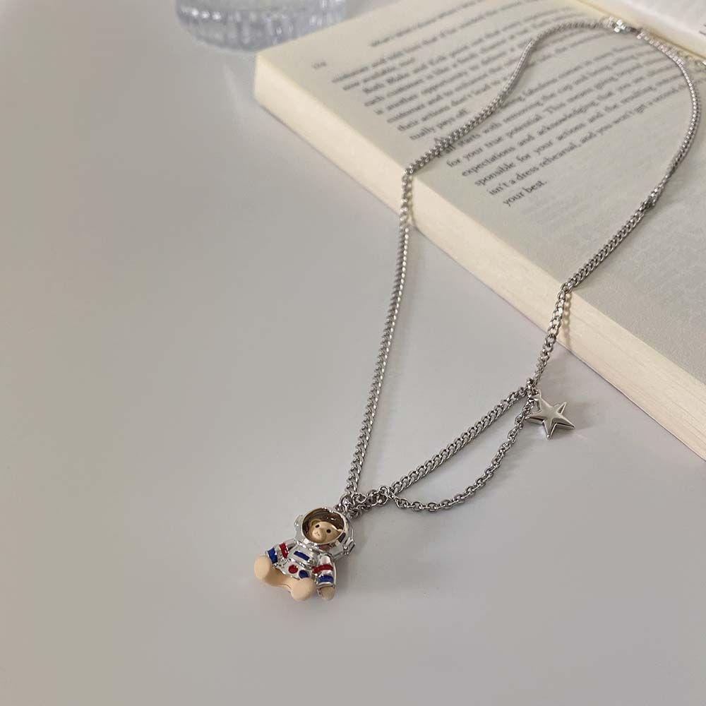 Mxbeauty Kartun Kalung Kreatif Unisex All-match Hadiah Sweater Rantai Liontin Hewan