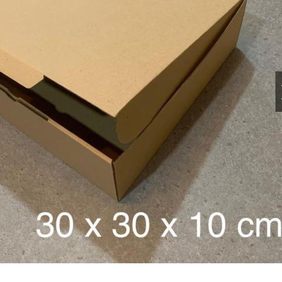 

➨ (10 pcs) Kardus Uk. 30 x 30 x 10 cm ....Die Cut kotak Kue, snack -aksesoris-dll model box pizza ✱