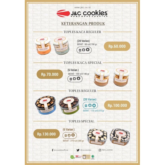

Toples Kaca J&C Cookies