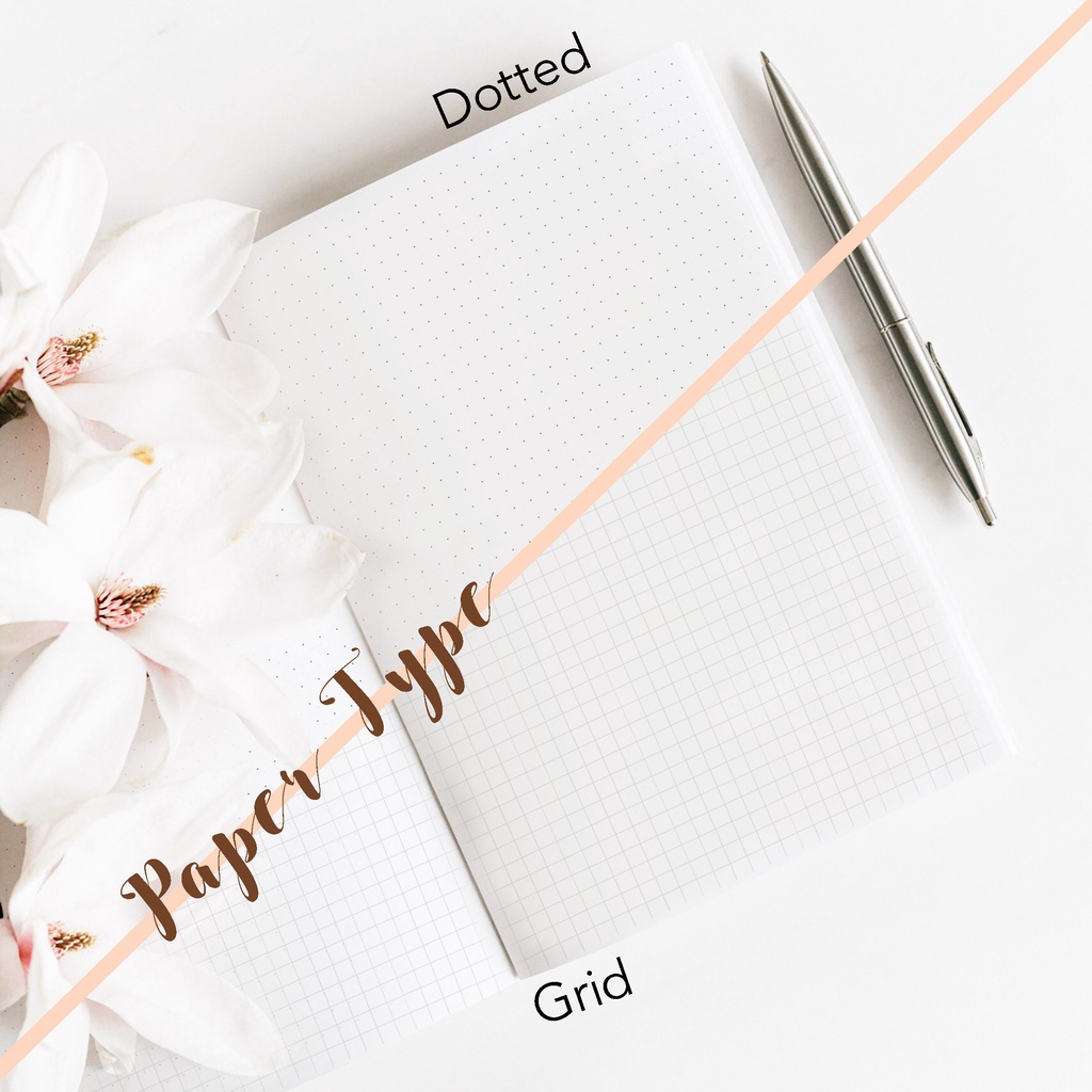 VINTAGE SERIES Aesthetic Ruled Grid Dotted Notebook Diary Journal Bujo School Buku Tulis-5