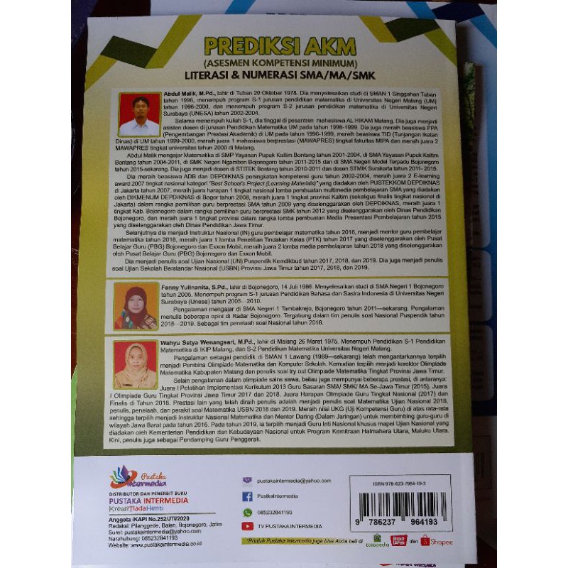 Prediksi Akm Asesmen Kompetensi Minimum Literasi Numerasi Sma Ma Smk Shopee Indonesia