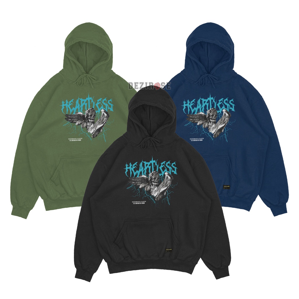 DEZIROSE Sweater Hoodie Pria Distro Heartless Fleece Tebal Premium Size M-XXL