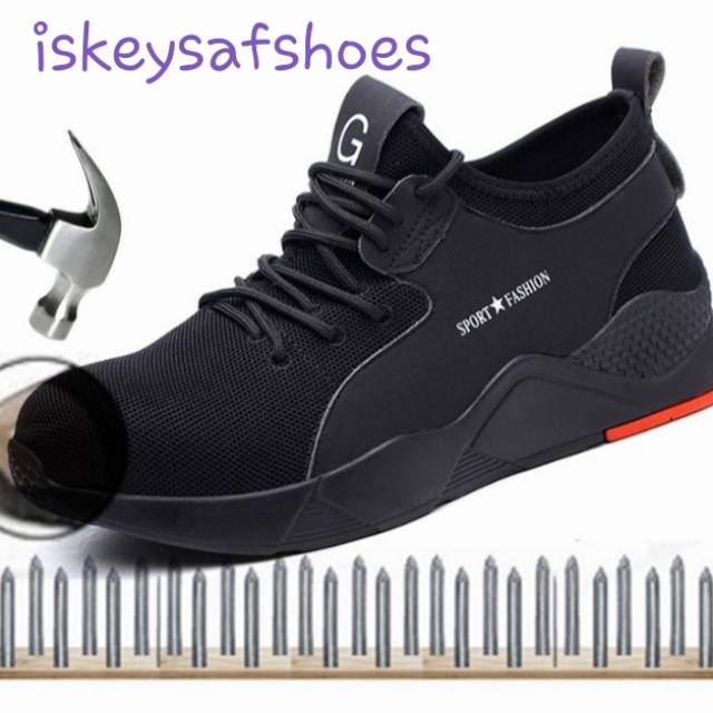  Sepatu  Safety  Sport Fashion Black Shopee  Indonesia