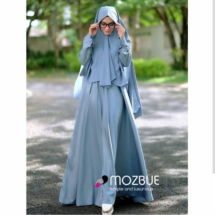 FASHION BRANDED Long Dress Muslimah Couple Wanita - GKL 8904 ORIGINAL Gareu Fashion