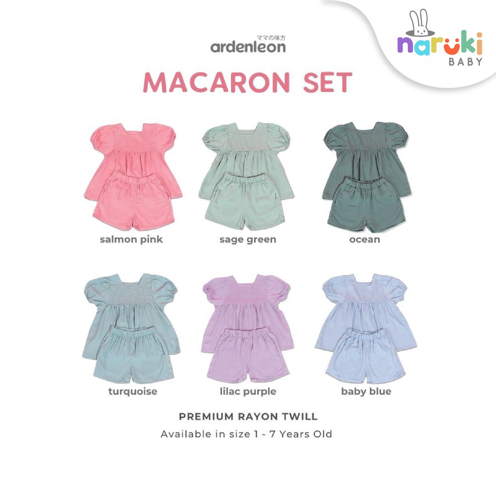 Ardenleon Macaron Set Kids Girl Arden Leon Baju Setelan Anak Perempuan