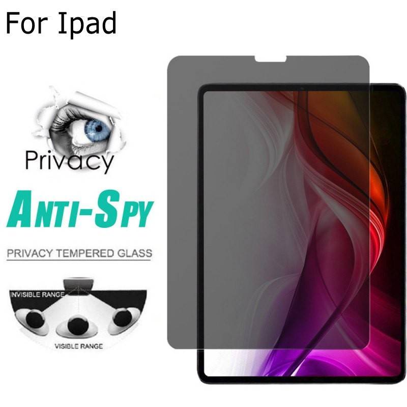 9H Privacy Tempered Glass For iPad Pro 11 2018 2020 2021 Mini 1 2 3 4 5 6 7.9 8.3 Screen Protector For iPad Air 1 2 3 4 10.5 10.9 iPad 2 3 4 5 6 7 8 9 10.2 2015 2016 2017 2019Anti Glare Protective Film Glass