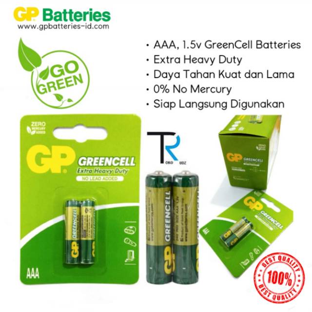 Baterai AAA 1.5v GP GreenCell Extra Heavy Duty