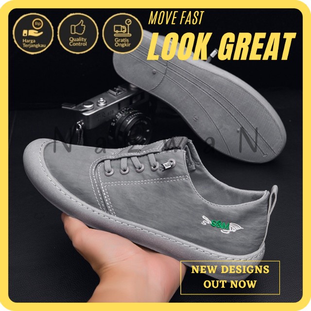 Nazwan Sepatu Sneaker Pria Import Kets Kasual Light Elves Shoes SM-33 - Sepatu Kasual Santai