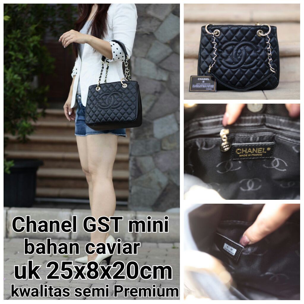 CHANEL GST Mini Bahan Caviar Ready 1 Warna Kwalitas Semi Premium