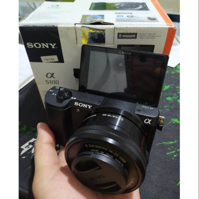 sony a5100 dan lensa 16 50mm oss fulset likenew kamera vlog sony alpha 5100 layar vlip shopee indonesia