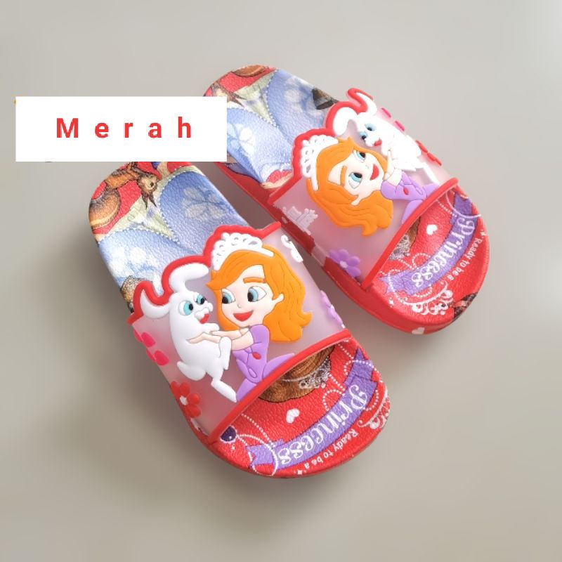 Sandal Slide Anak Perempuan Import Motif Sofia Motif Princes