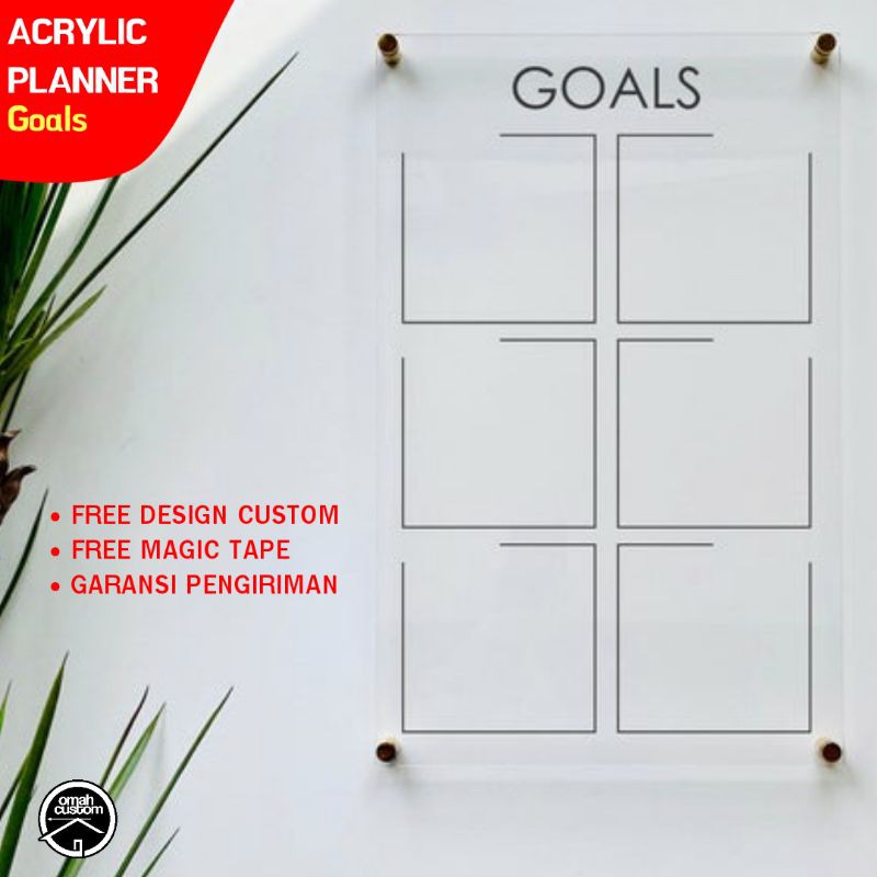

Acrylic Planner Weekly Model Goal Bisa Request Tulisan Akrilik To do list