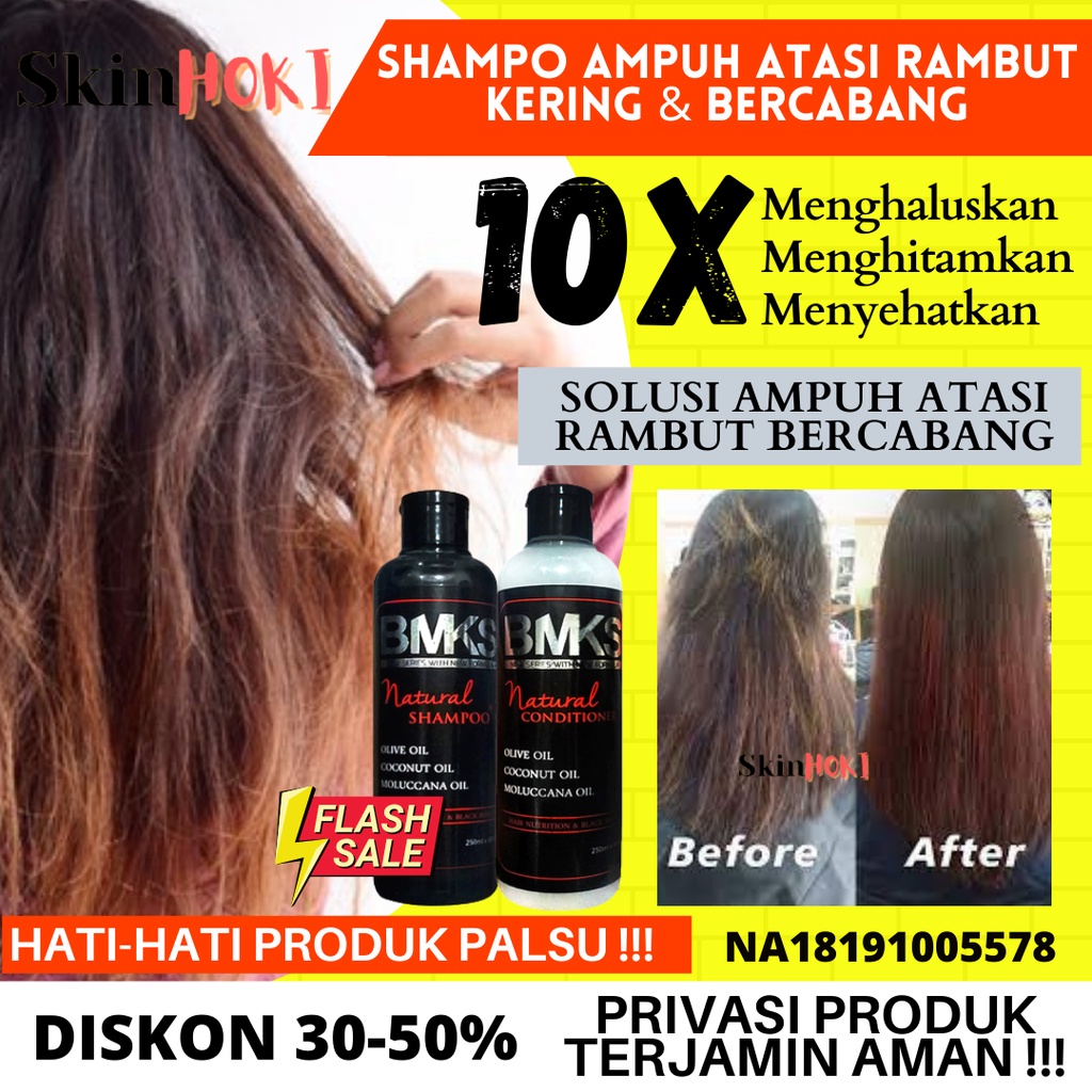 PENYUBUR RAMBUT BMKS PAKET SHAMPO N CONDITIONER PENUMBUH RAMBUT BOTAK BPOM ORIGINAL