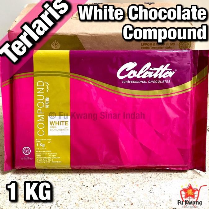 

Colatta White Chocolate Compound Cokelat Coklat Putih Blok Batang 1 KG