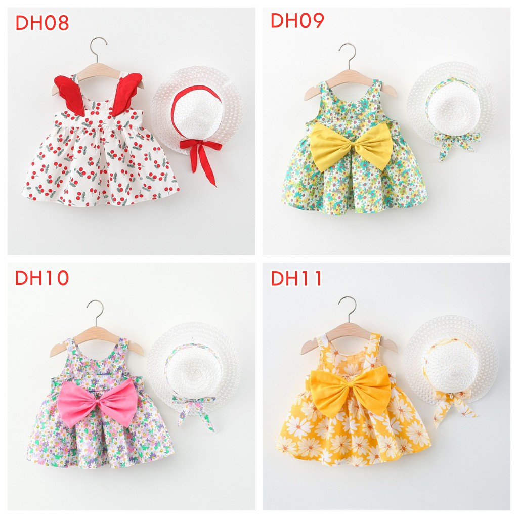 DRESS+TOPI ANAK [IMPOR] GAUN BAYI PESTA ANAK BAYI PEREMPUAN-1