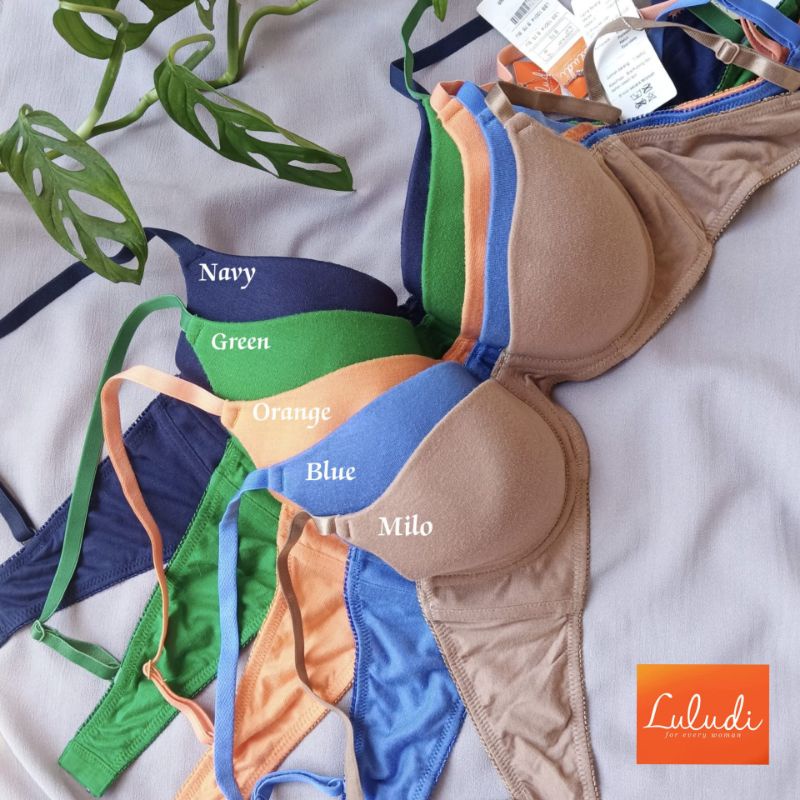 CL BRA WANITA KAWAT LULUDI BY WACOAL ORIGINAL COTTON POLOS 34B UNDERWEAR